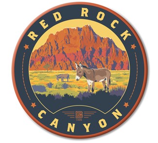 Red Rock Canyon Mt. Wilson Circle Magnet