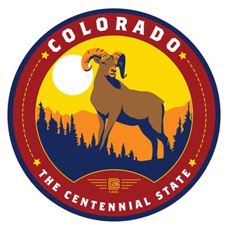 Colorado State Pride Circle Sticker| Circle Sticker