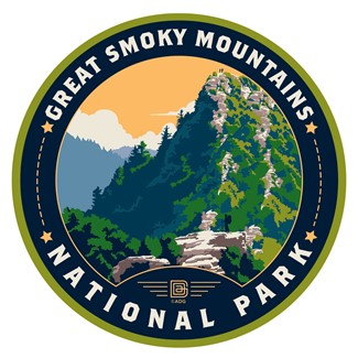 Great Smoky Mountains NP Chimney Tops Circle Sticker| American Made