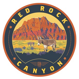 Red Rock Canyon Mt Wilson Circle Sticker| American Made
