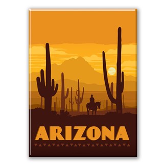 Arizona Saguaros Metal Magnet | American Made Magnet