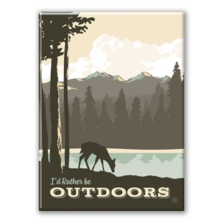I'd Rather be Outdoors Magnet | American Made Magnet
