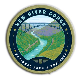 New River Gorge NP & Preserve Landscape Circle Patch | Woven Patch