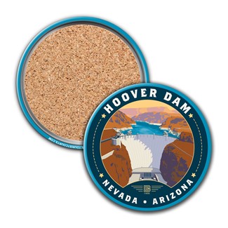 Hoover Dam Circle Matte Coaster