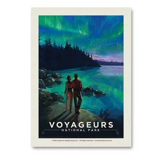 Voyageurs NP Northern Lights Vertical Sticker| Made in the USA
