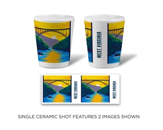 WV State Pride Ceramic Shot