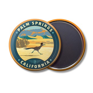 Palm Springs California Dreaming Circle Magnet| Circle Magnets