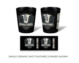 Kenai Fjords NP Whale Watching Black Ceramic Shot | Printed in the USA