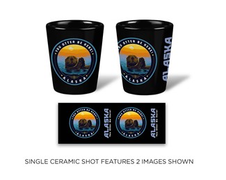 AK Otter Be Here Black Ceramic Shot | Printed in the USA