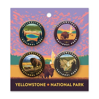 Yellowstone NP 2 Button Pack of 4 | Made in America