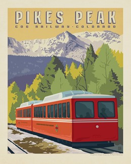 Pikes Peak CO Cog Railway 8" X 10" Print | Made In America