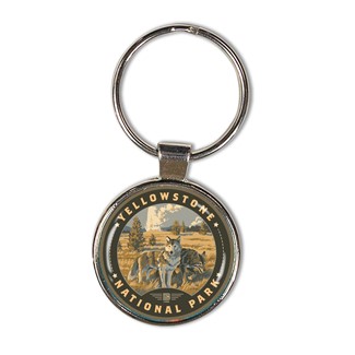 Yellowstone NP Wandering Wolves Circle Dome KR | American Made