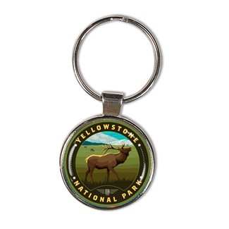 Yellowstone NP Bugling Elk Circle Dome KR | American Made