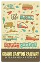 Grand Canyon Railway Happy Camper Magnetic Postcard