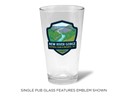 New River Gorge National Park Landscape Emblem Pub Glass