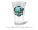 Newport Rhode Island Emblem Pub Glass