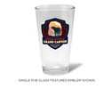 Grand Canyon National Park Saber-Toothed Cat Emblem Pub Glass