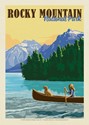 Rocky Mountain National Park Canoe Postcard