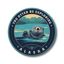 Alaska Otter Circle Magnet