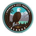 AK Perched Eagle Circle Patch