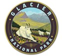 Glacier NP Goats in the Valley Circle Magnet