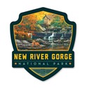 New River Gorge NP & Preserve Fall Colors Emblem Wood Magnet