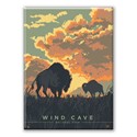 Wind Cave NP Bison Sunrise Magnet