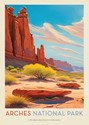 Arches NP Park Avenue Trailhead Postcard