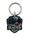 Glacier NP Going to the Sun Road Emblem Wooden Key Ring