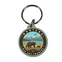 MT Big Sky Country Bears Circle Wood Key Ring