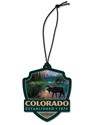 Colorado Moose Emblem Wood Ornament