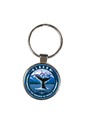 AK Whale Tail Circle Dome Key Ring