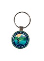 Alaska Circle Dome Key Ring