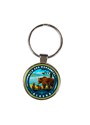 AK Wildlife Bears Circle Dome Key Ring