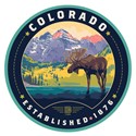 Colorado Maroon Bells Circle Sticker