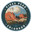 Pikes Peak Hiker's Delight Circle Sticker