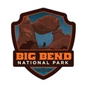 Big Bend Balanced Rock Emblem Sticker