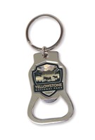 Yellowstone NP Moose Lake Emblem Bottle Opener Key Ring