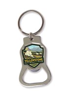 Yellowstone NP Emblem Bottle Opener Key Ring
