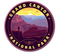 Grand Canyon NP Sunset Splendor Circle Magnet