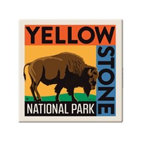 Yellowstone National Park Square Magnet