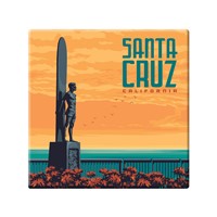 Santa Cruz CA World Surfing Reserve Square Magnet