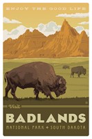 Badlands NP The Good Life Magnetic Postcard