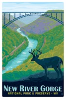 New River Gorge NP & Preserve WV Magnetic Postcard