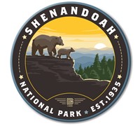 Shenandoah NP Mountaintop Circle Magnet