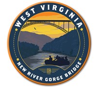 WV New River Gorge Circle Magnet