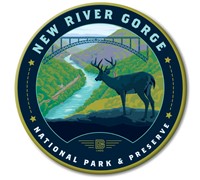 New River Gorge NP Deer Circle Magnet