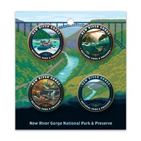 New River Gorge NP & Preserve Button PK of 4