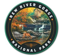 New River Gorge National Park & Preserve Fall Colors Circle Magnet