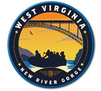 New River Gorge WV Emblem Circle Magnet